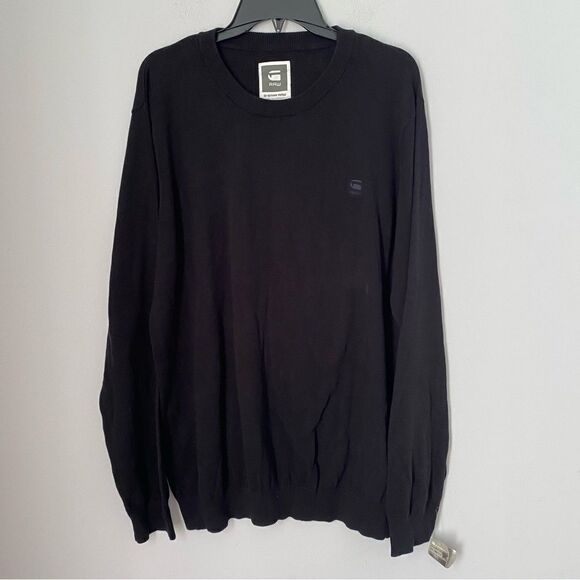 G-Star Raw Men’s Crew Neck Long Sleeve Black Sweater XXL - Picture 1 of 3
